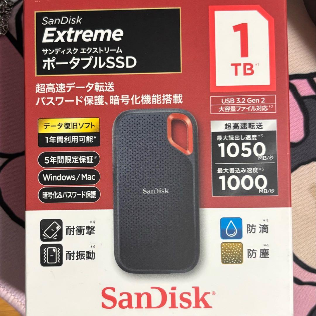 お*ご様 SanDisk Extreme ポータブルSSD 1TB