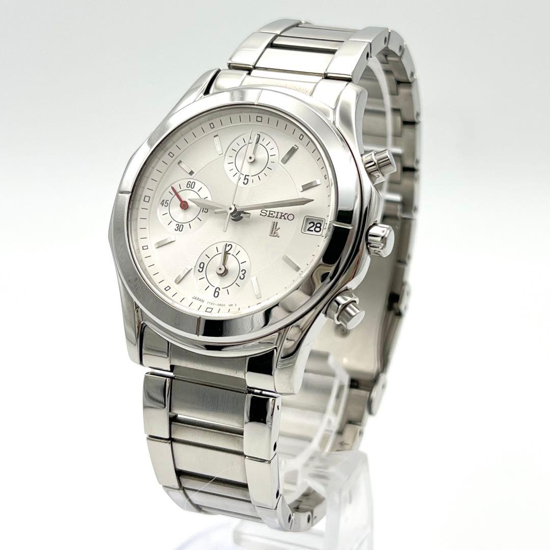 SEIKO LUKIA クロノグラフ 腕時計 新品電池 7T92-OBNO 美品