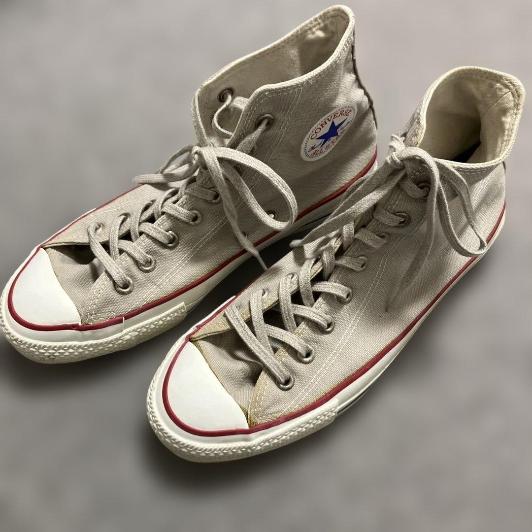 80's USA製 ALL STAR HI グレー コンバース 灰色　銀色