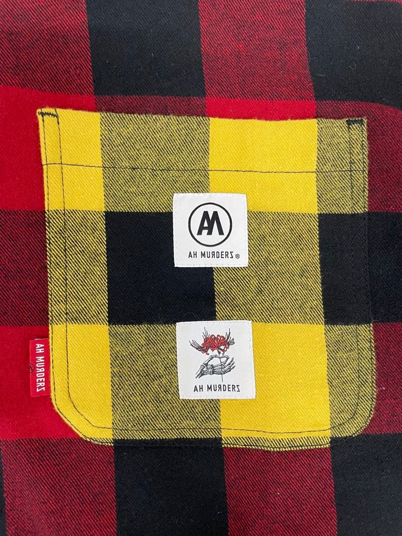knmen127-0712 AH MURDERZ フードチェックシャツ