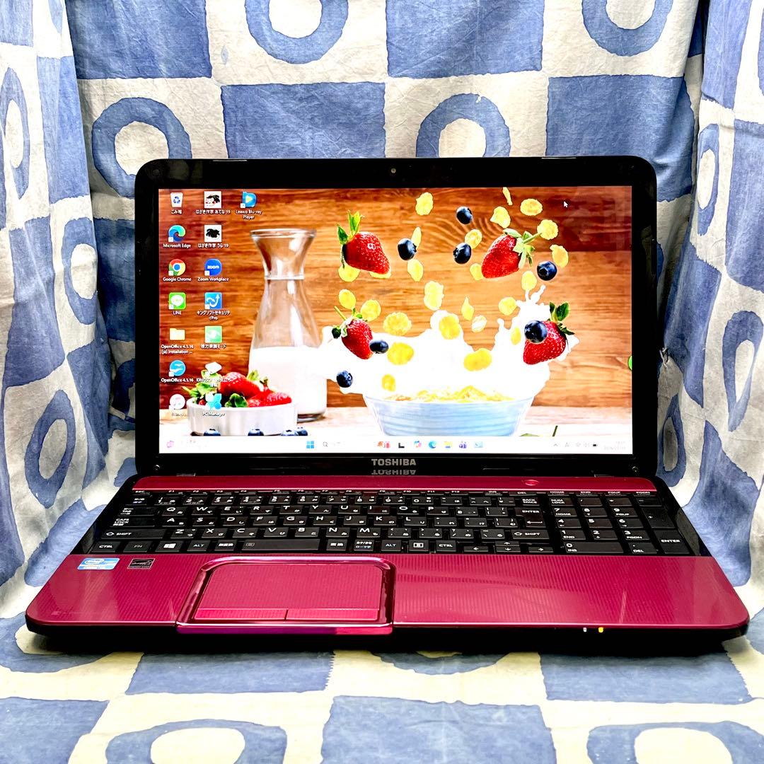 綺麗ブルーレイ♪快適SSD☆i5☆可愛いピンクノートPC♪カメラ付！Win11