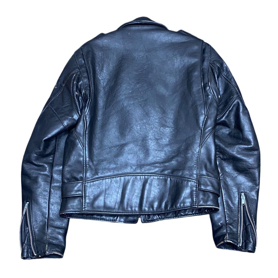 70s Schott 613ワンスター ブラック ダブルライダース 牛タグ 36