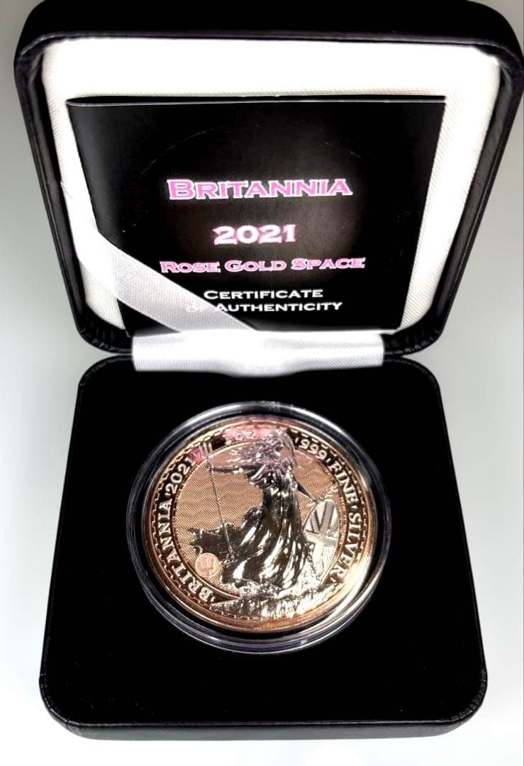★2021 ブリタニア　銀貨　１オンス　シルバー.999　ローズゴールド★