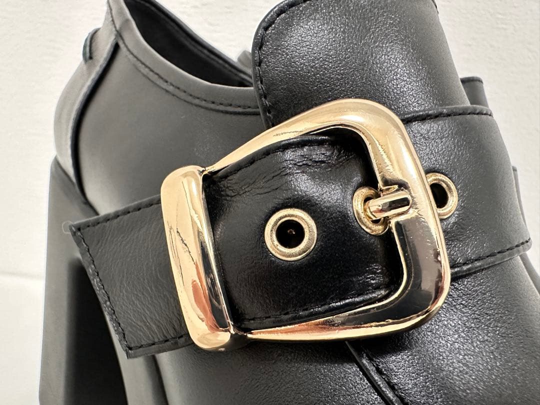 DIANA ダイアナ 厚底 ローファー ヒール ブラックプラットフォーム