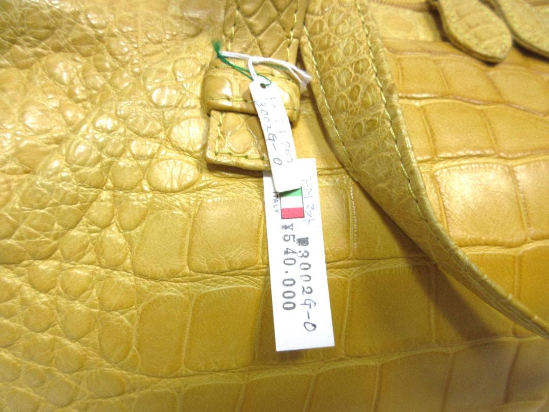 FERMODA　クロコダイル レザー　イタリア製　 ボストンバッグ　未使用品