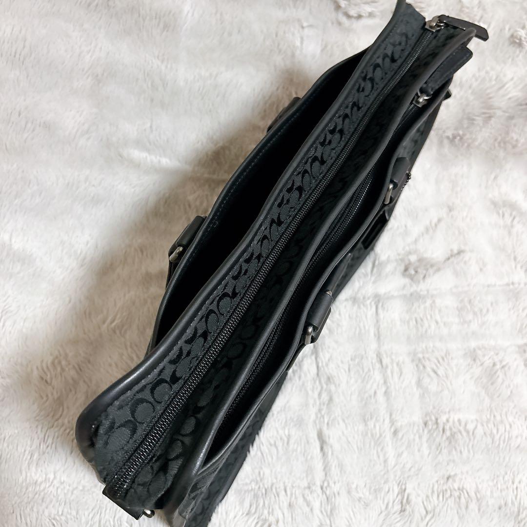 【美品】Couch ビジネスバッグ ブリーフケース キャンバス シグネチャー 黒