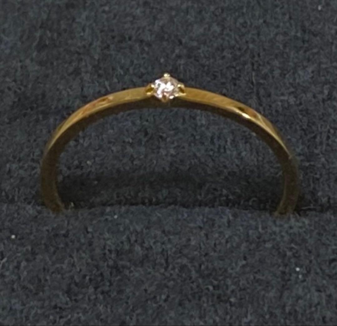 【美品】Jouete ダイヤモンドリング K18 ゴールド 約13号 箱付き