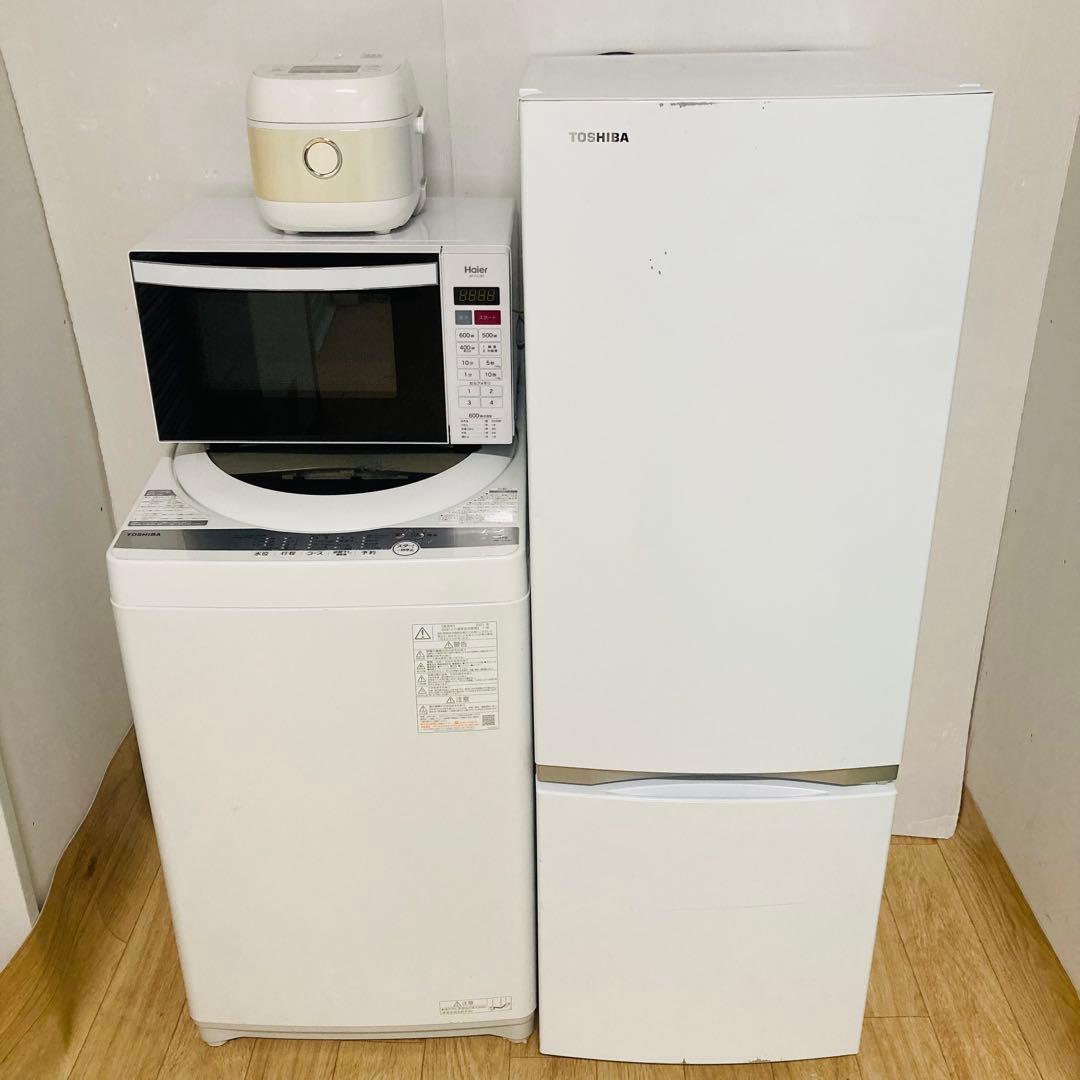 お買い得少し訳あり1人暮らし家電セット❗️大阪、大阪近郊配送と設置無料B