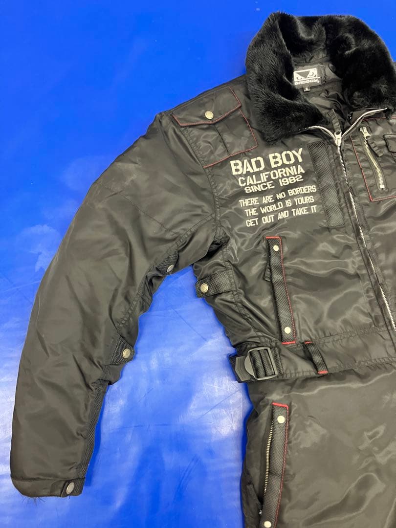 BAD BOY ブラック　フライトジャケット つなぎ