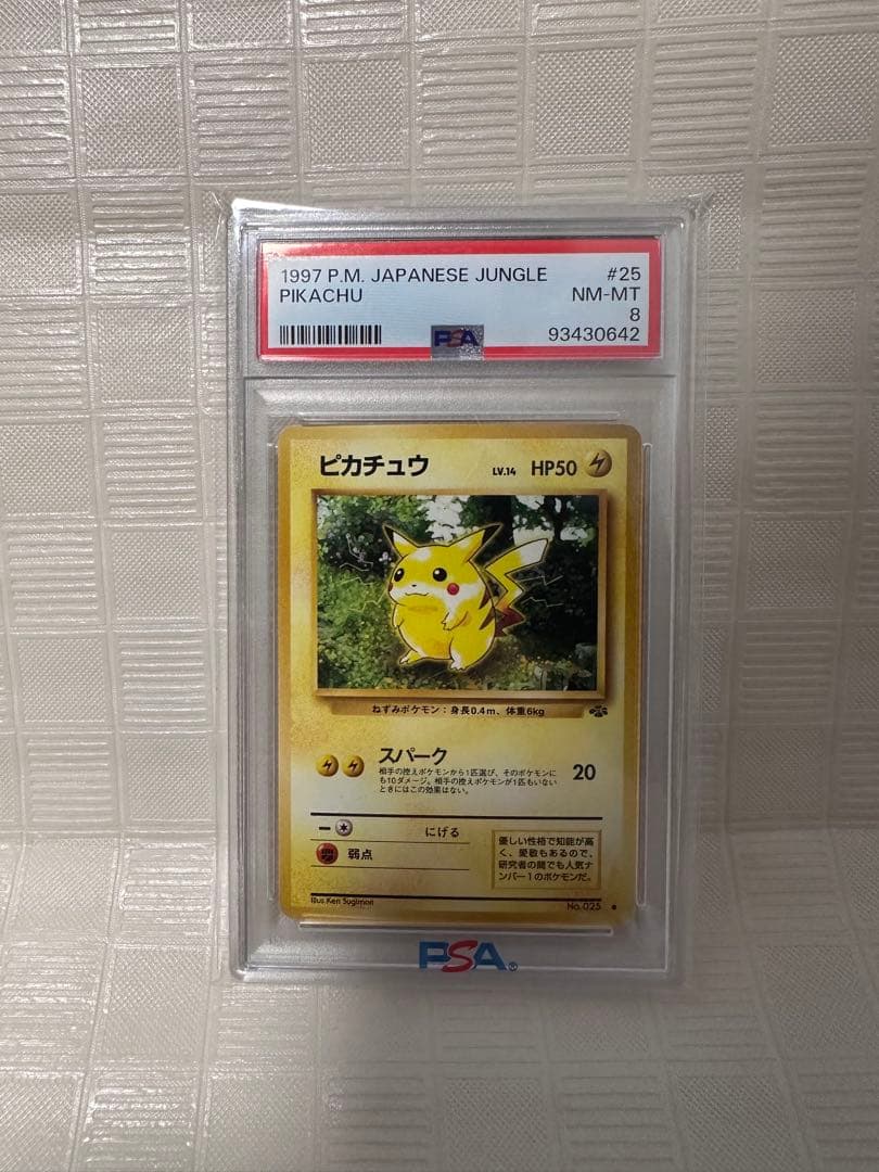 【PSA8】 ピカチュウ 旧裏 ポケモンジャングル Lv.14