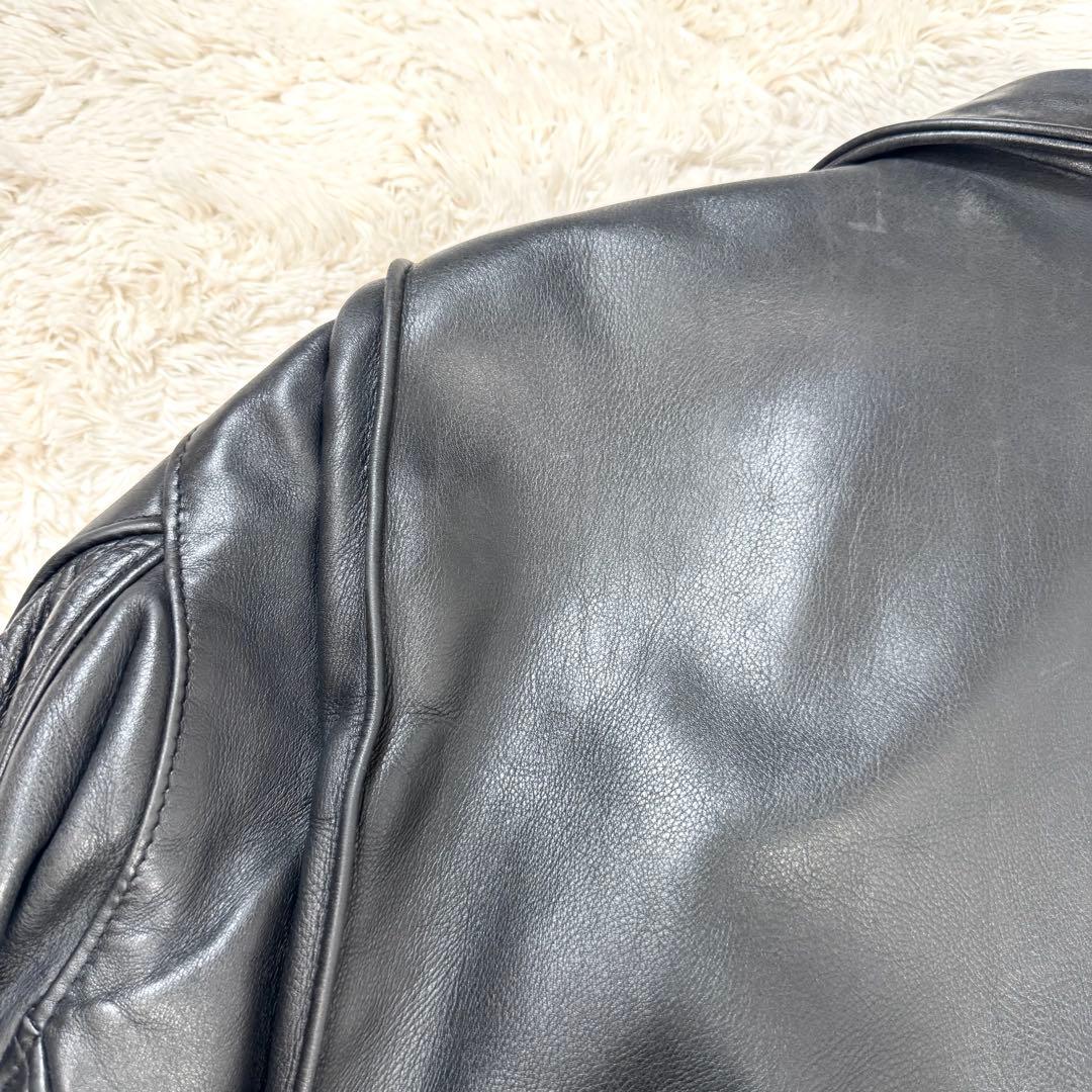 極美品 SCHOTT ライダース ジャケット ボア ライナー 643 牛革 40