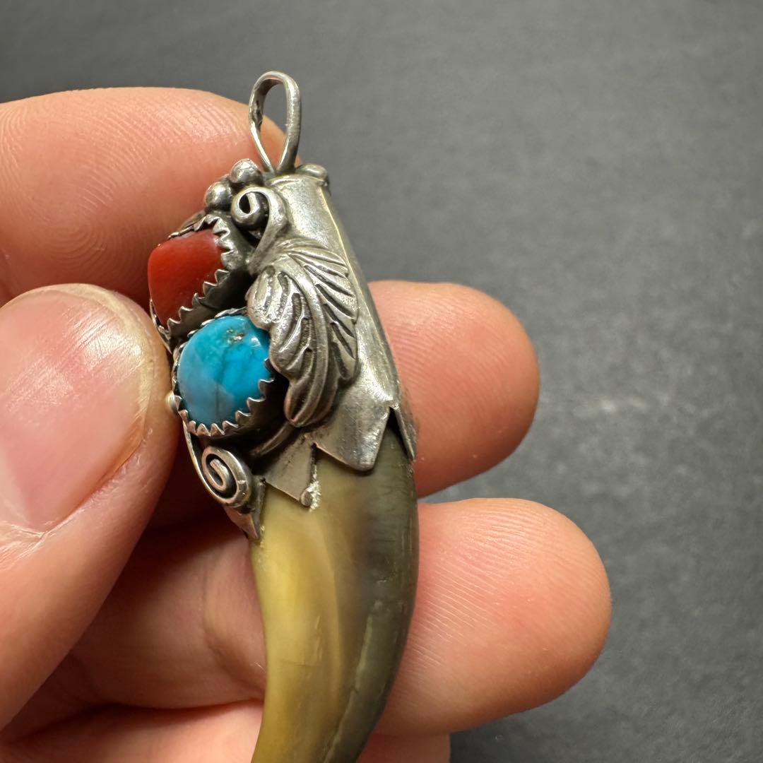 【USA刻印 silver925】ベアクロー ネックレストップ