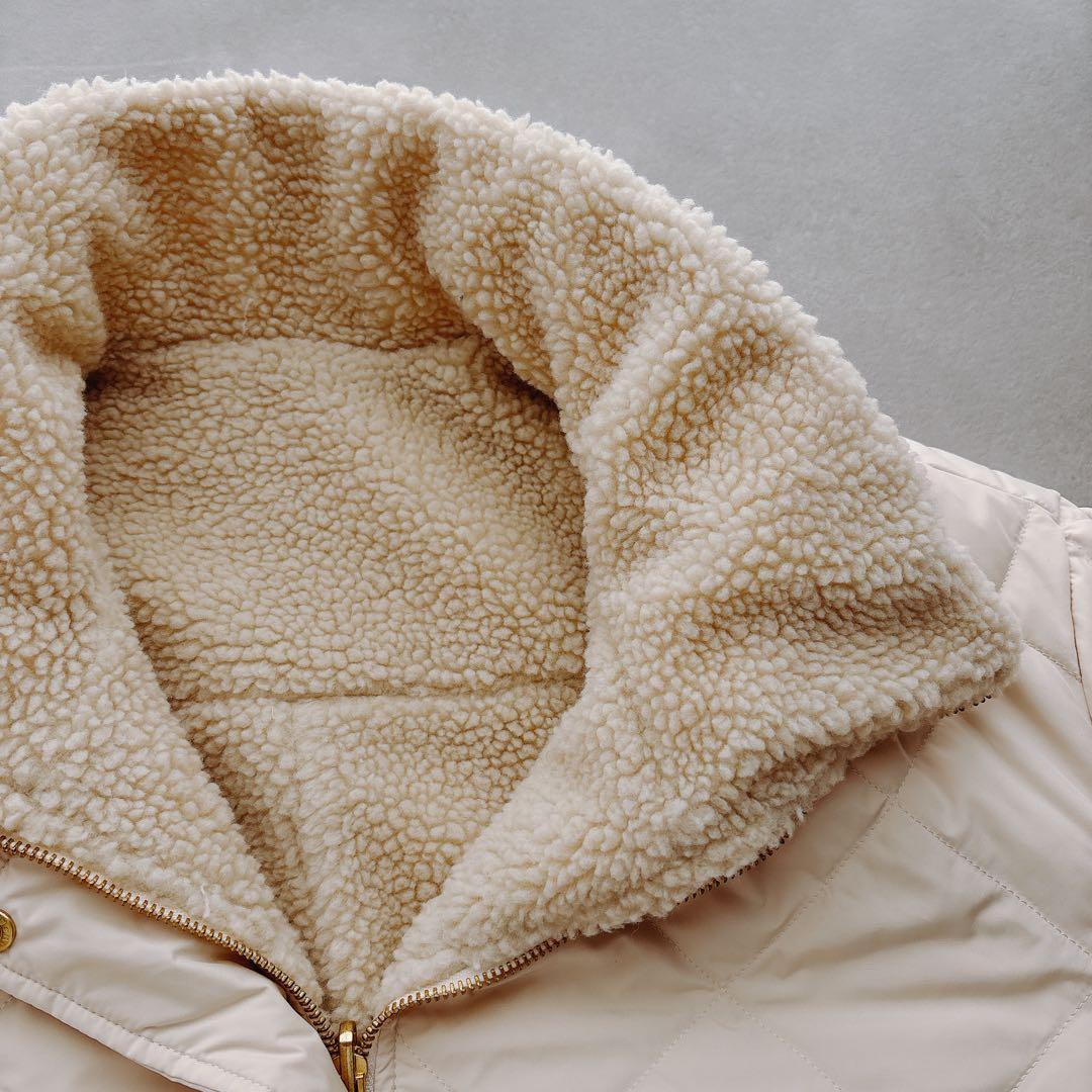 【TAION×UNFILO】リバーシブルボアダウン　クリーム　M