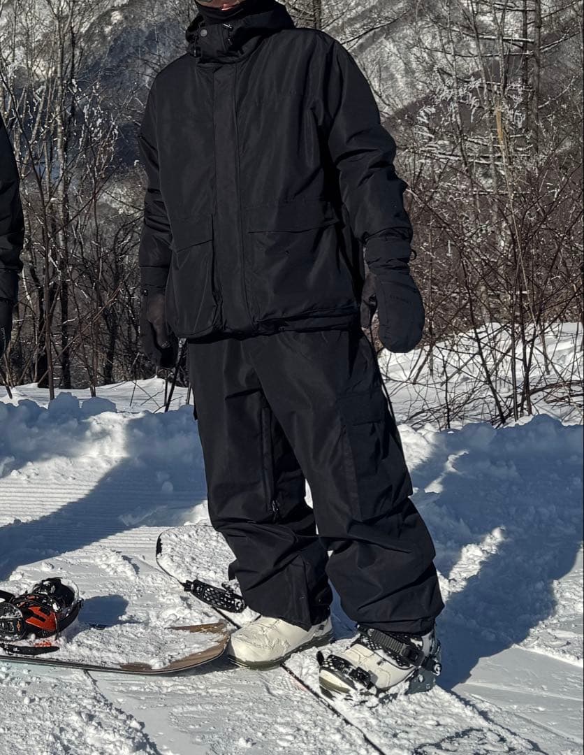 スノボーウェアセットアップ　ブラック