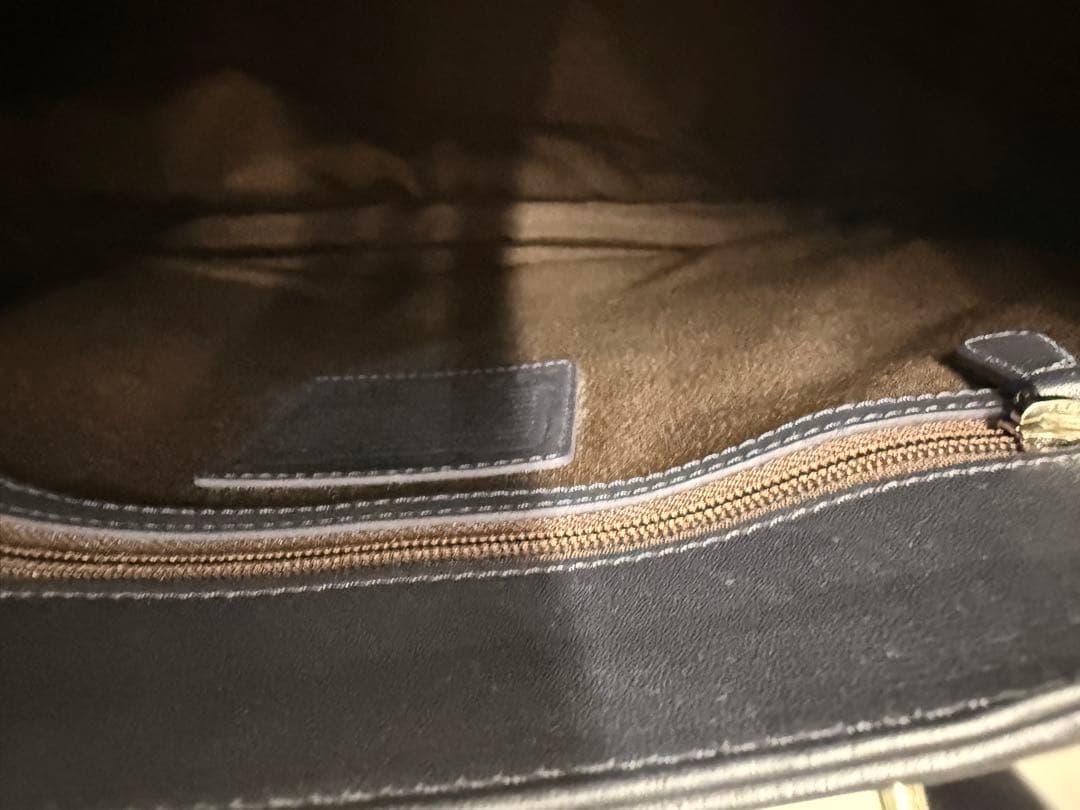 COACH ネイビー レザー トートバッグ ビジネス用