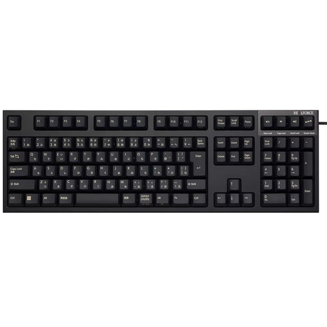 東プレ REALFORCE USB ブラック 日本語配列 テンキー