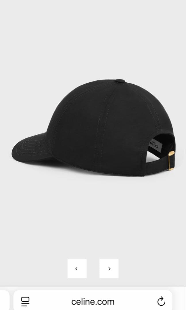 ららセリーヌ キャップ トリオンフ ベースボール コットン L 黒