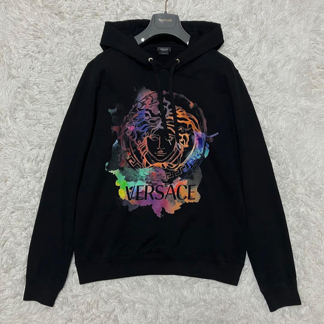 VERSACE　メデューサプリント　パーカー　ブラック　Lサイズ