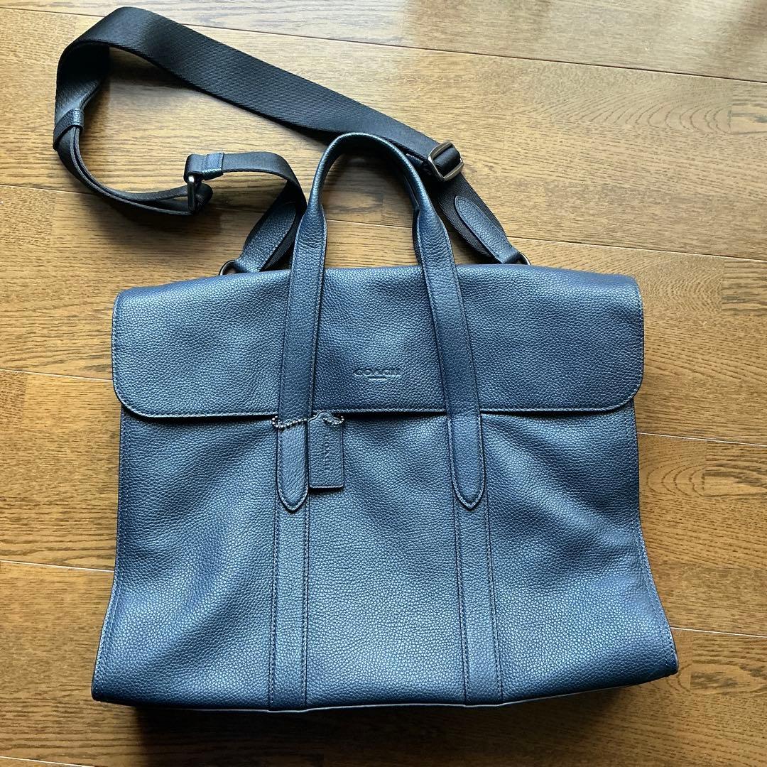 COACH コーチ　ネイビー ビジネスバッグ