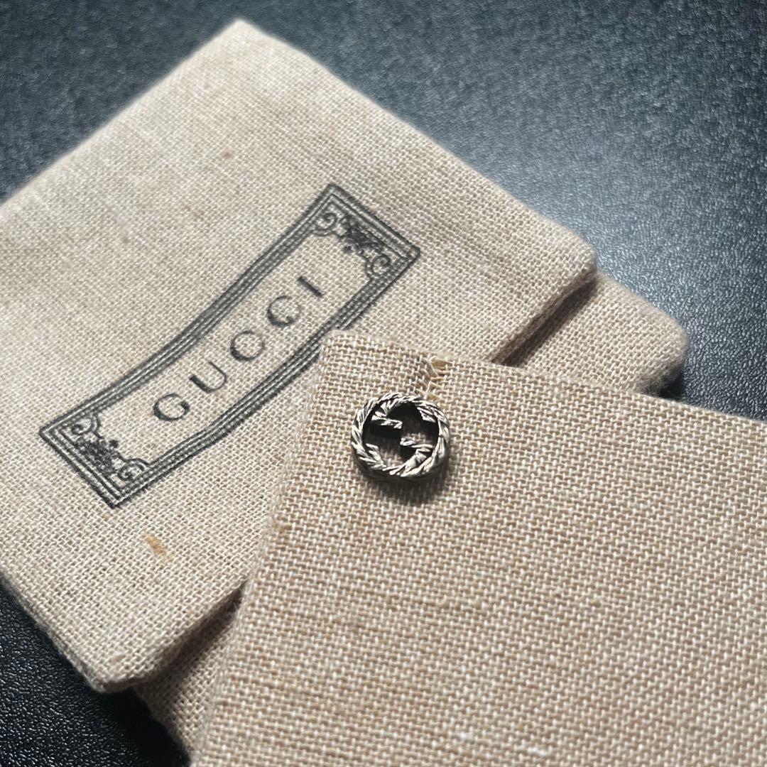 【GUCCI】 インターロッキング　ピアス片耳　ことり