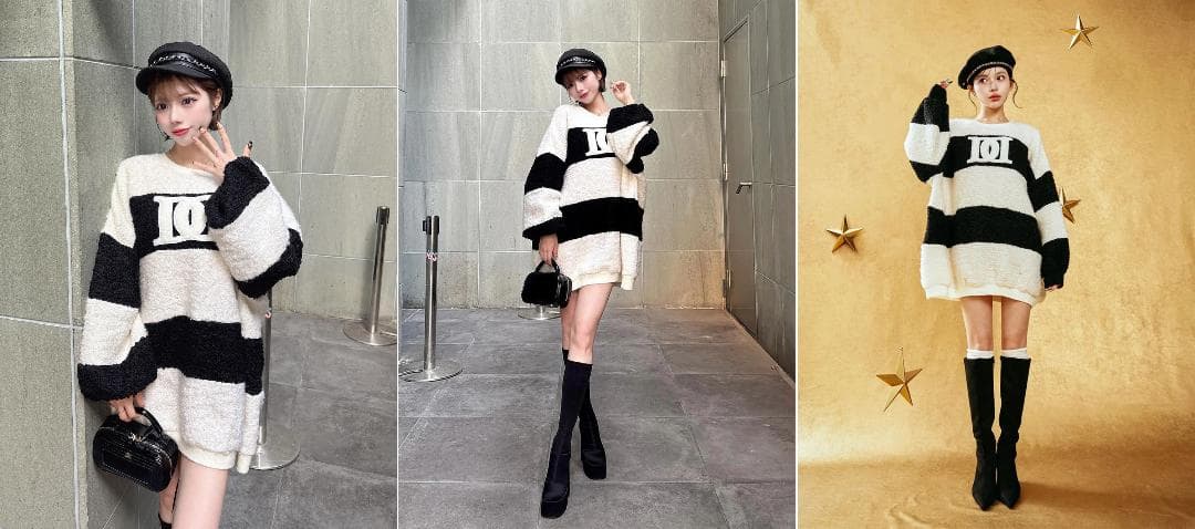 ダーリッチ darich アップリケブークレトップス ミニワンピース PUR