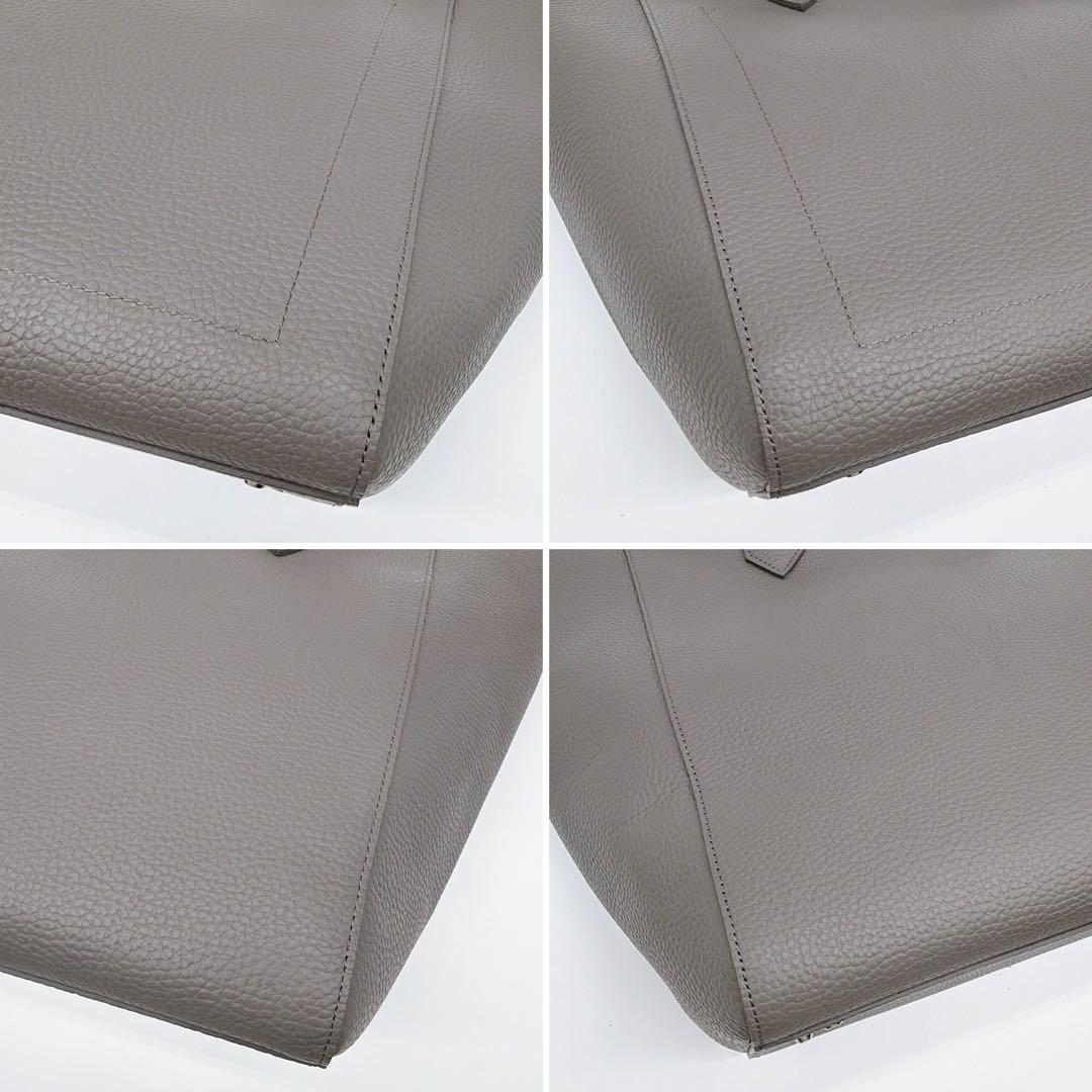 極美品【ユナイテッドアローズ】レザートートバッグ シボ革 大容量 zip仕様