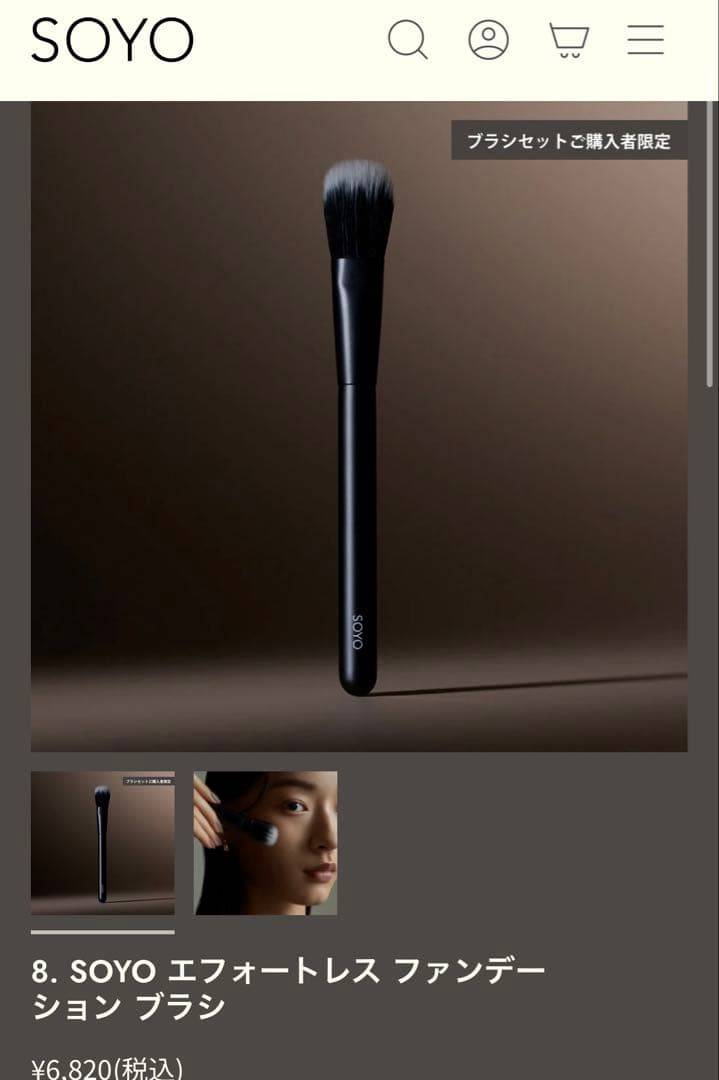 SOYO スタンダード デイリー セット 7本ケース+08ファンデーションブラシ