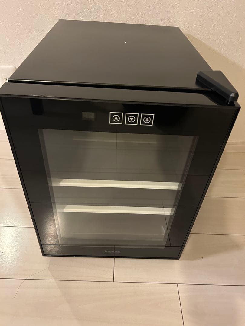 ミニ冷蔵庫 小型 33L オシャレ 静音 ペルチェ式 透明ガラスドア 右開き