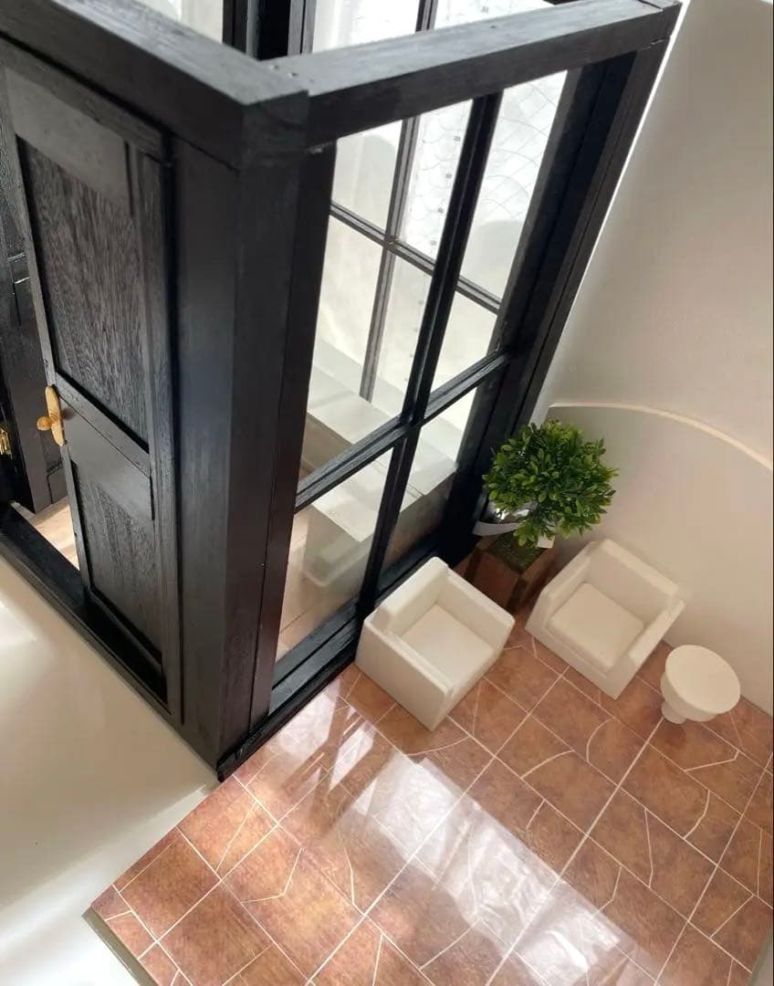 ドールハウス撮影背景ボード プールハウス＆パティオ☆ケーキカフェ追加しました♪