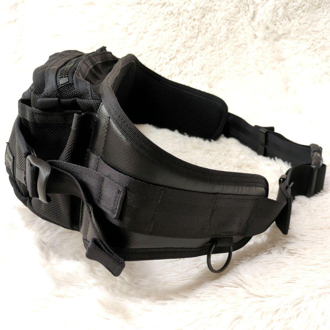 【超美品】PORTER　HEAT　ウエストバッグ　S　黒　マグライト付き　人気