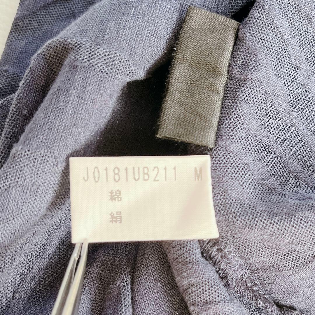 ヨーガンレール トップス ストレッチ 総柄 ジャガード シルク　モックネック