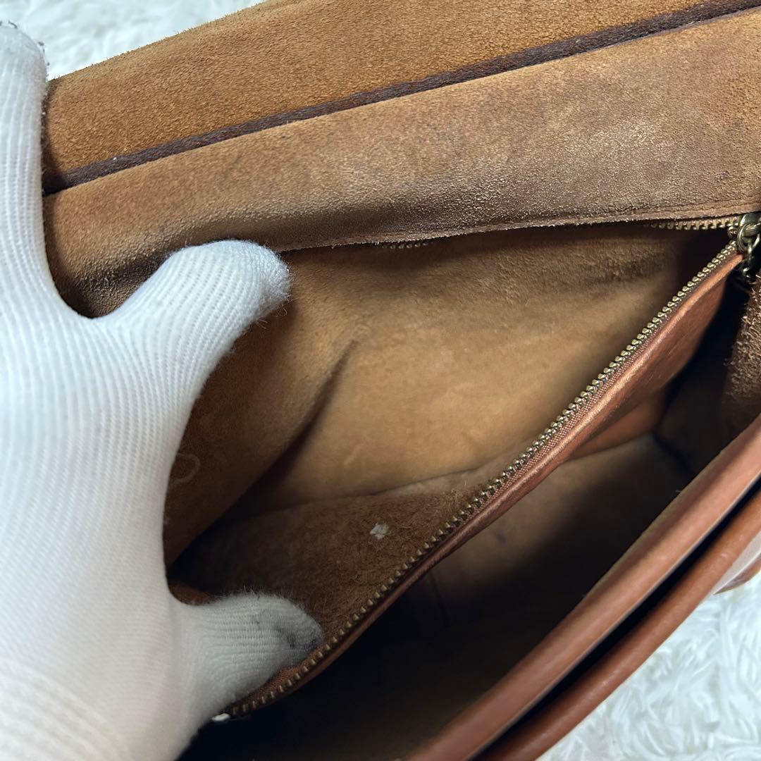 【人気✨ターンロック/ユニセックス】オールドコーチ　ブラウン　2way バッグ