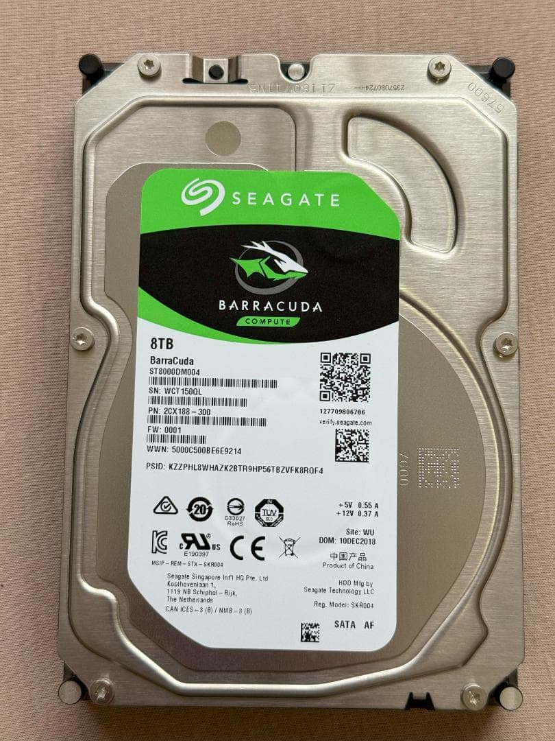 【訳アリ】Seagate 3.5インチHDD 8TB ST8000DM004