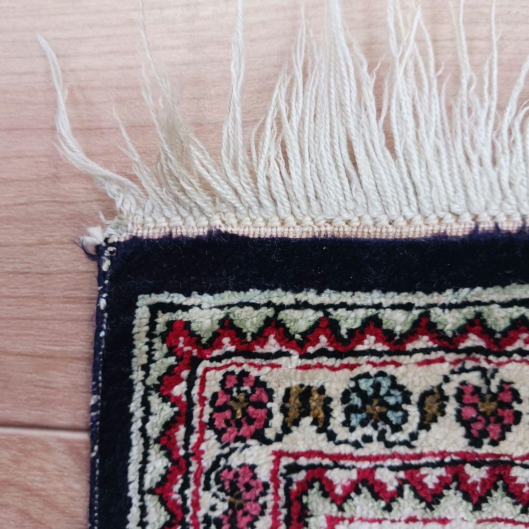 専用 Y3177-1 高級ペルシャ絨毯 クム産 手織90万ノット 130×89㎝