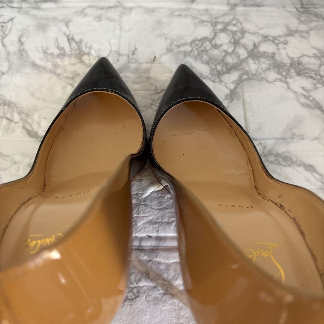 レア✨クリスチャンルブタン エナメル ハイヒール ブラック ベージュ
