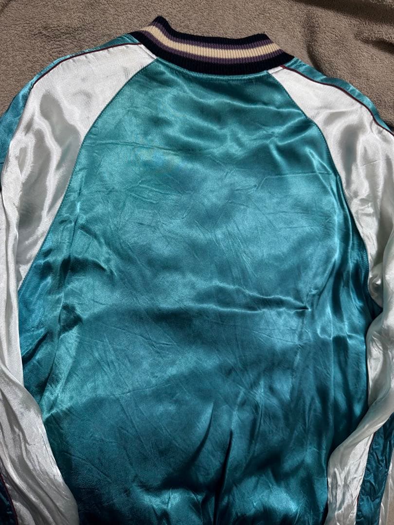 美品 ２面用 TK 龍 桜 日本限定 スカジャン vintage レーヨン