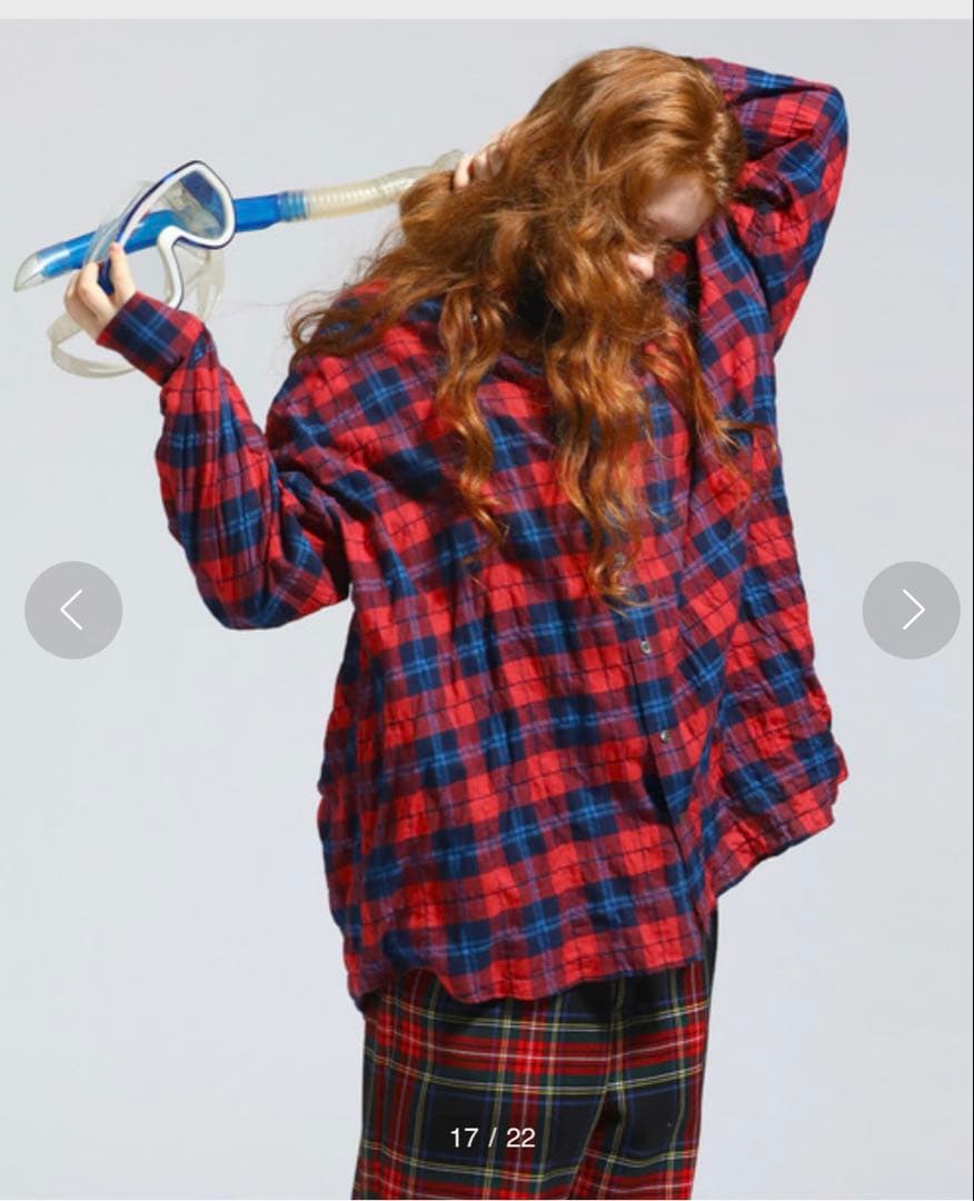 ジャーナルスタンダードラックス　シャーリングチェック Big-BD-シャツ