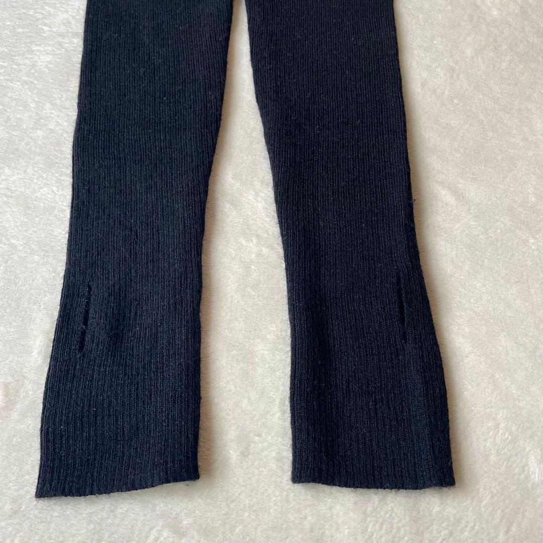 Deuxime Classe ブラック ribタートルネックセーター 黒　指抜き