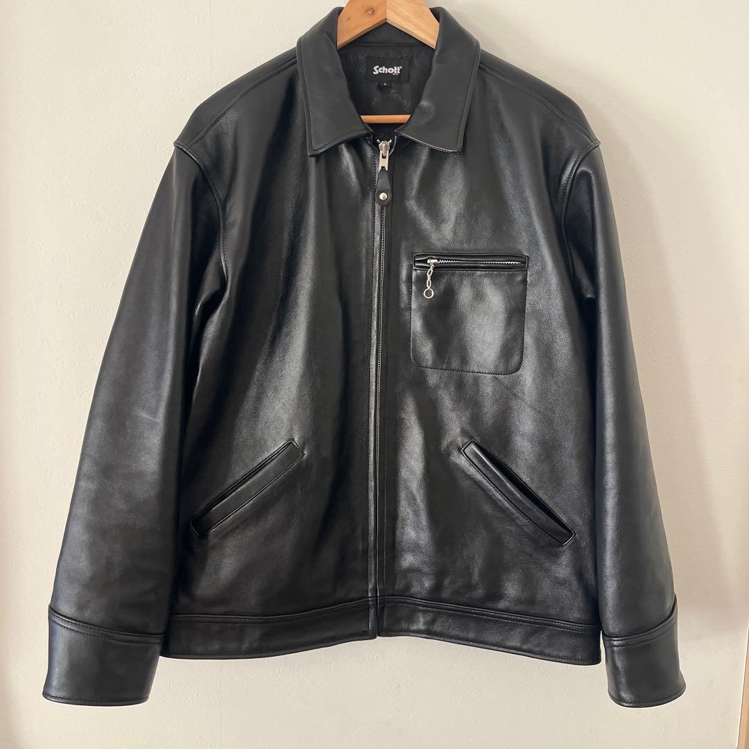 【完売品】Schott ブラックレザージャケット　L
