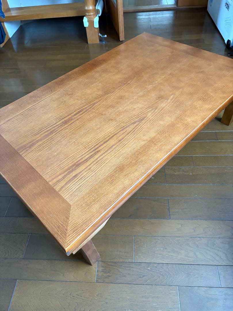 木目調座卓 約74cm x 120cm