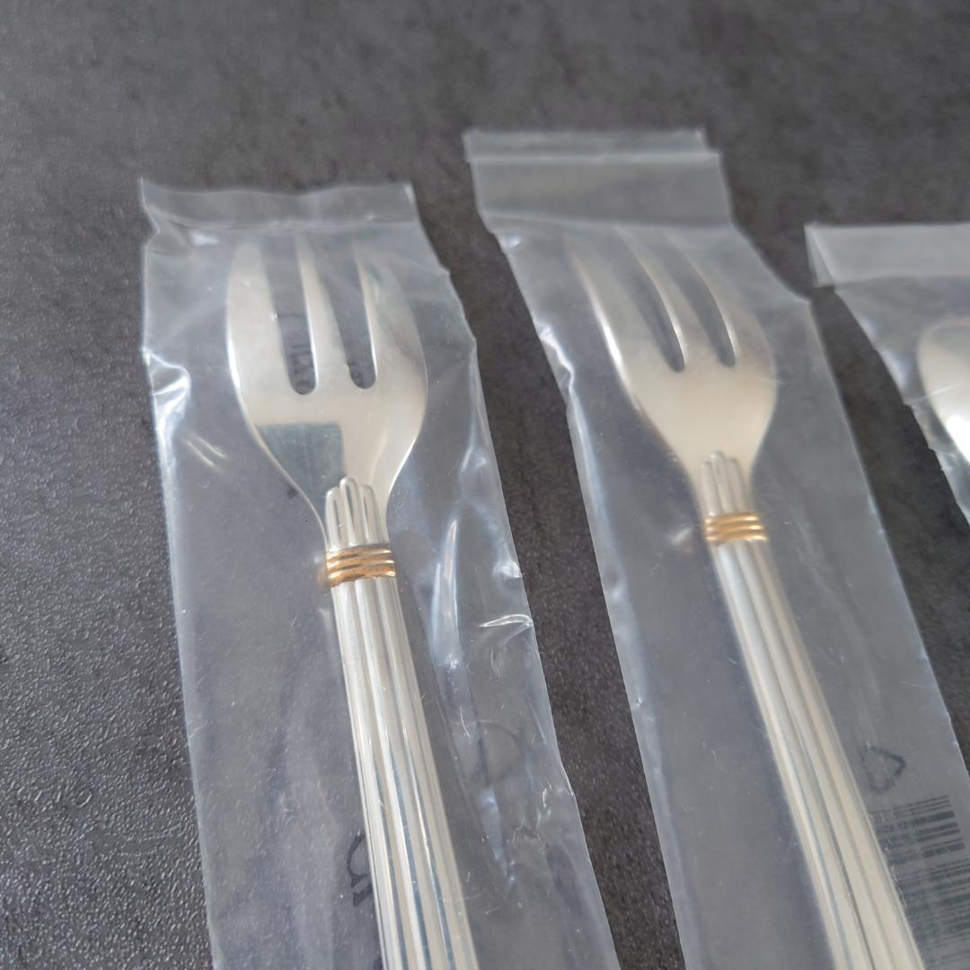 クリストフル アリアゴールドリング ケーキフォークコーヒースプーン 未開封 4点