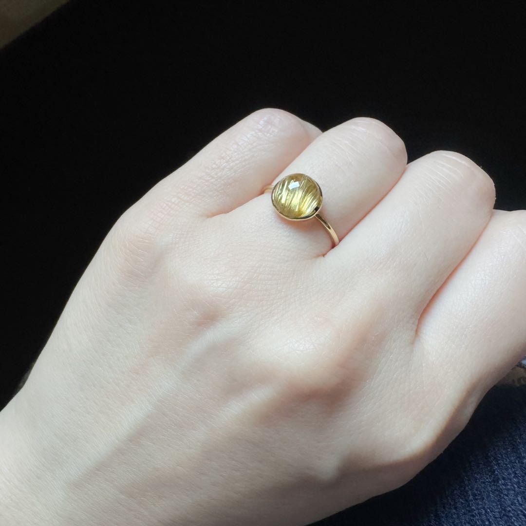 K18 ルチルクォーツ リング