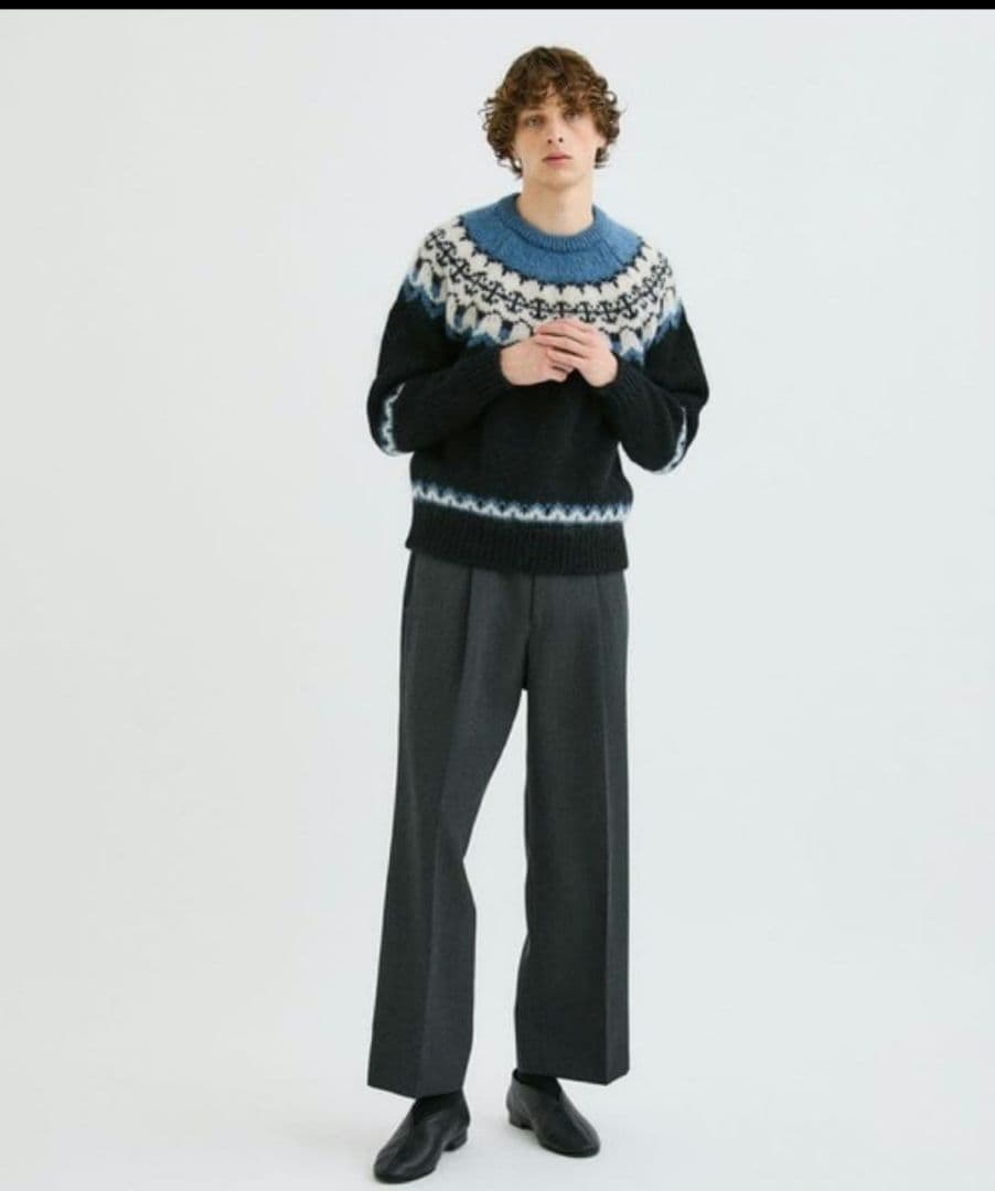 美品　BATONER ノルディック柄　モヘア　アルパカ　ニット　ノルディック