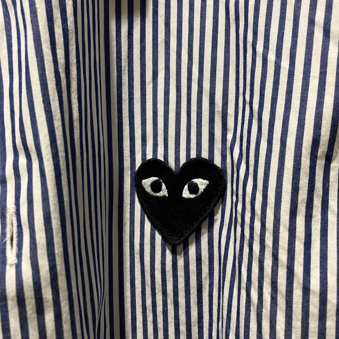 プレイ　コムデギャルソン ストライプ　シャツ　S