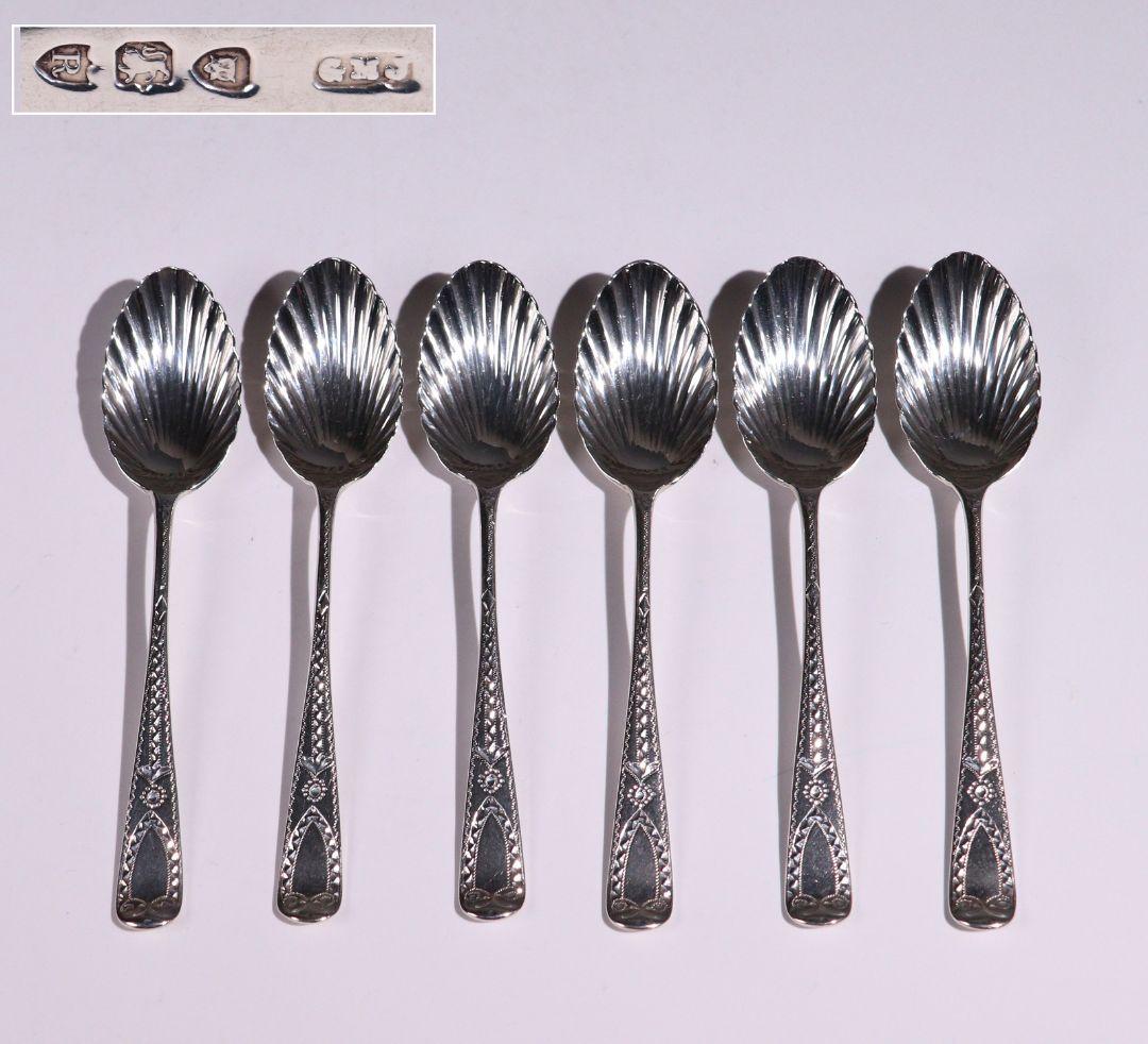 CD67 銀食器英国アンティーク ティースプーン カトラリースターリングシルバー