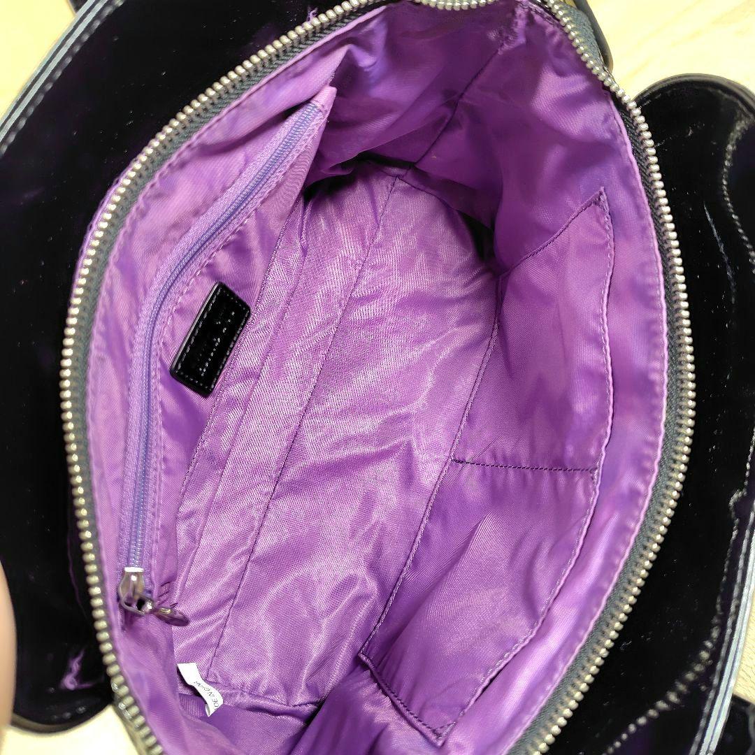 未使用級 アナスイ ショルダー ハンドバッグ バタフライ 蝶 エナメル チャーム