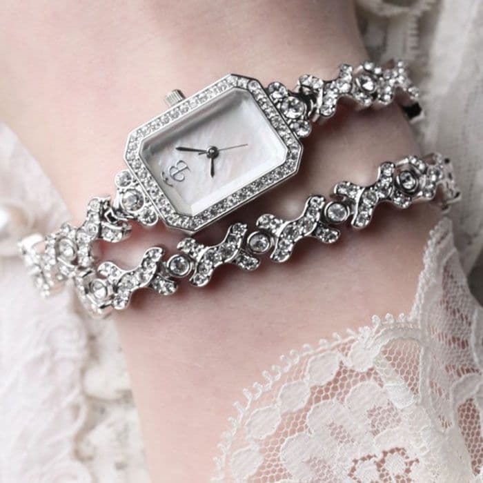 現行品✨稼働✨ブリラミコ GRACE DOUBLE スワロ 腕時計 クォーツ