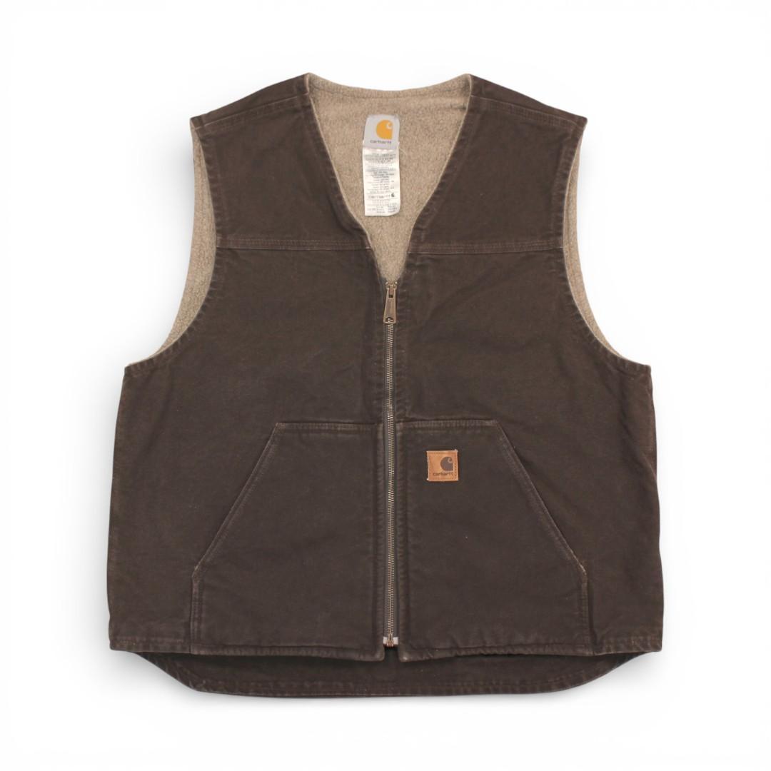 古着 Carhartt カーハート ダックベスト 裏地ボア tch528
