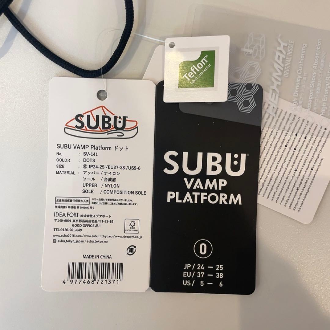 subu SUBU スブ　レイ着用　厚底　DOT ドット 水玉 24　25 新品