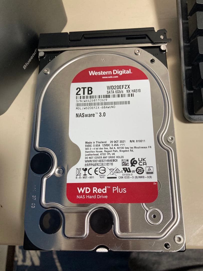 内蔵型ハードディスクドライブ Western Digital WD Red Plus 2TB
